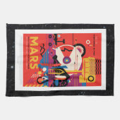 Mars Historic Sight vakantion advertentie ruimteto Theedoek (Horizontaal)