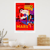  Mars Historisch Sites Space Travel Poster (Keuken)