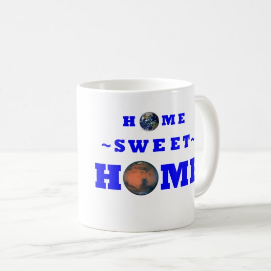 Mars Home Sweet Home Koffiemok (Voorkant rechts)