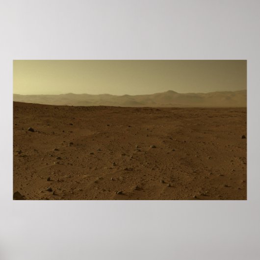 Mars Horizon via Curiosity Rover Poster (Voorkant)