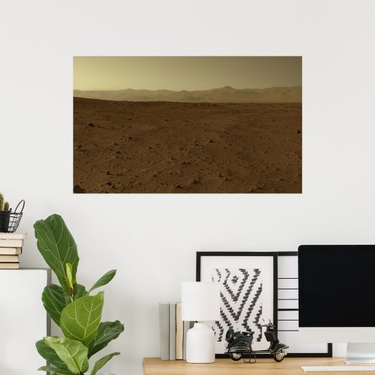 Mars Horizon via Curiosity Rover Poster (Thuiskantoor)