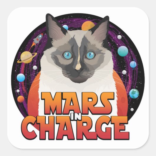Mars in Charge stickers (Voorkant)