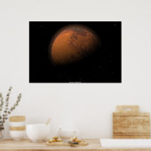 Mars in gedeeltelijke schaduw poster (Keuken)