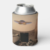 Mars in Sight Alien UFO Saucer Encounter Blikjeskoeler (Blikje Voorkant)