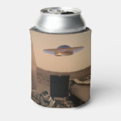 Mars in Sight Alien UFO Saucer Encounter Blikjeskoeler (Blikje Achterkant)