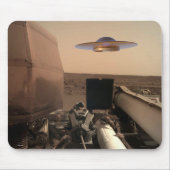 Mars in Sight Alien UFO Saucer Encounter Muismat (Voorkant)