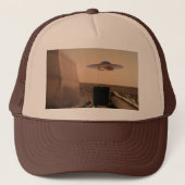 Mars in Sight Alien UFO Saucer Encounter Trucker Pet (Voorkant)