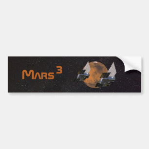 Mars ingesneden door MarCO CubeSats Bumpersticker