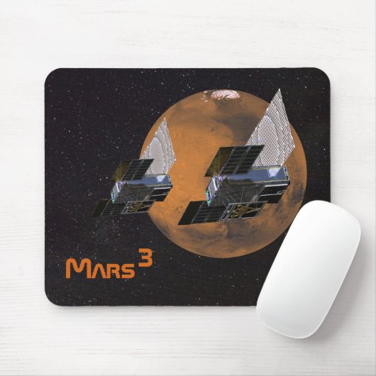 Mars ingesneden door MarCO CubeSats Muismat (Met muis)
