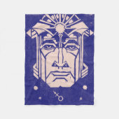Mars is God of War Griekse Mythologie Blauw Fleece Deken (Voorkant)