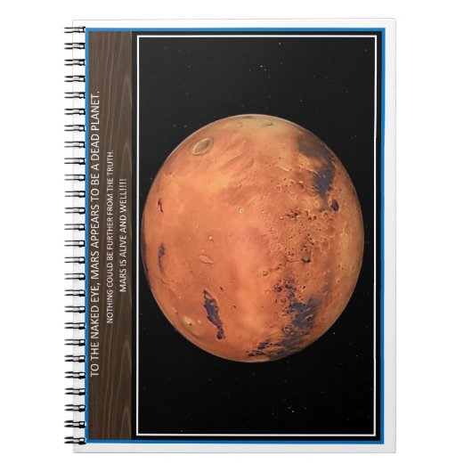 Mars is springlevend notitieboek (Voorkant)