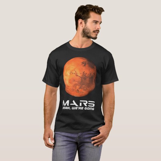 Mars Ja, we gaan Astronomie Space Exken Occu T-shirt (Voorkant volledig)