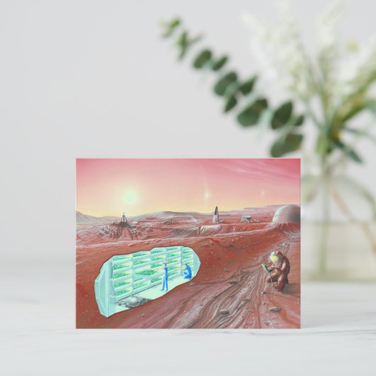 Mars-kolonie Briefkaart (Staand voorkant)