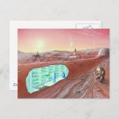 Mars-kolonie Briefkaart (Voorkant / Achterkant)