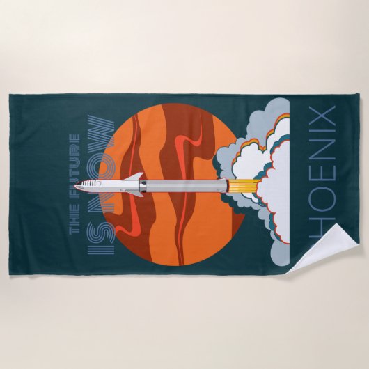 Mars landingsraketten strandlaken (Voorkant)