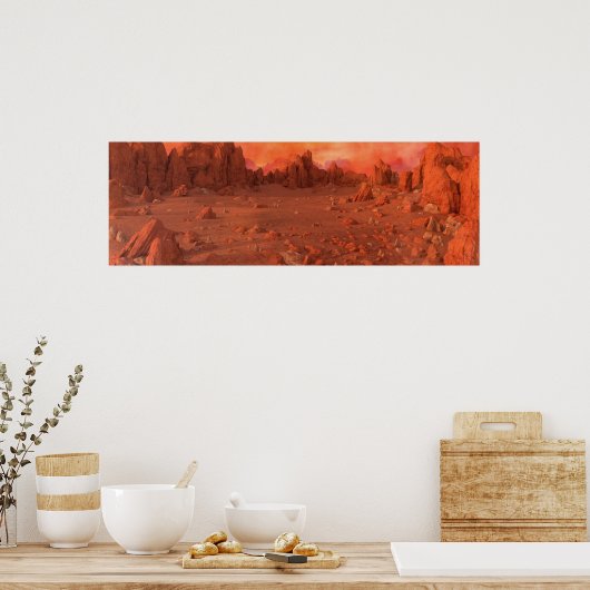 Mars landschap poster (Keuken)