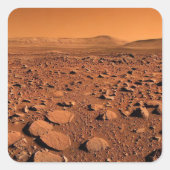 Mars landschap vierkante sticker (Voorkant)