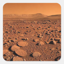Mars landschap vierkante sticker