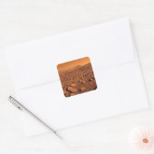 Mars landschap vierkante sticker (Envelop)