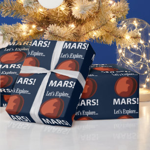 Mars Laten we Mars verkennen Cadeaupapier