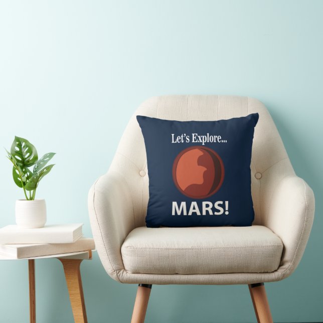 Mars laten we Mars verkennen Kussen (Stoel)