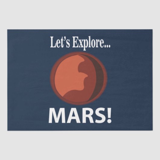 Mars laten we Mars verkennen Tissuepapier (Voorkant)