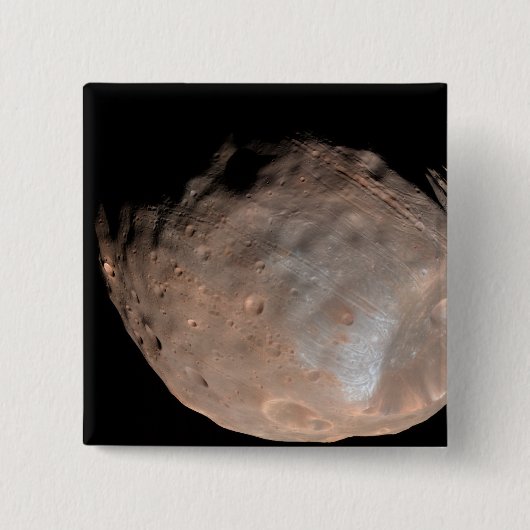 Mars maan Phobos 2 Vierkante Button 5,1 Cm (Voorkant)