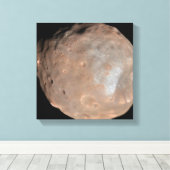Mars maan Phobos Canvas Afdruk (Insitu (Houten vloer))