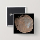 Mars maan Phobos Vierkante Button 5,1 Cm (Voorkant /achterkant)