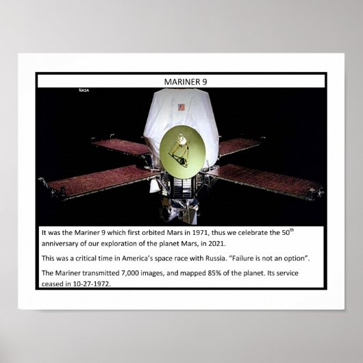 Mars Mariner 9 Poster (Voorkant)