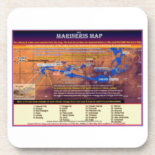 Mars Marineris-kaart Bier Onderzetter