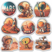 Mars-missie | Wetenschap en ruimtevaart Sticker (Voorkant)