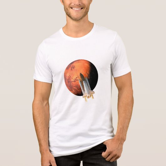Mars Mission Rocket T-Shirt – Ruimtevaart (Voorkant)