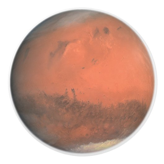 Mars Mooi Rood Zonnestelsel Planeet Ram Keramische Knop (Voorkant)