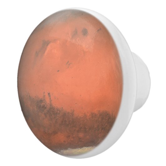 Mars Mooi Rood Zonnestelsel Planeet Ram Keramische Knop (Rechts)