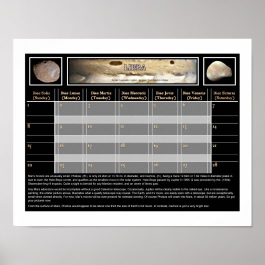 Mar's Moons Poster (Voorkant)