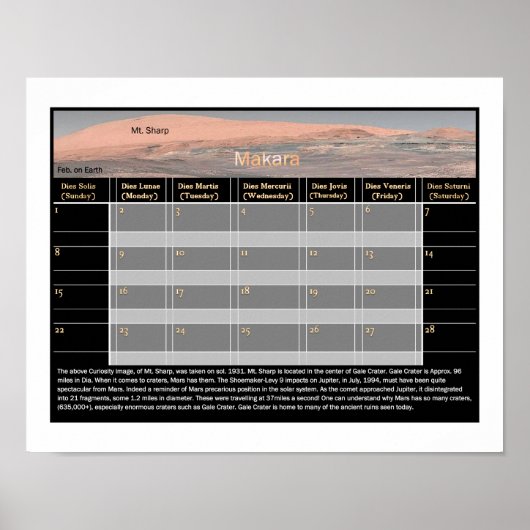 Mar's Mt. Sharp Poster (Voorkant)