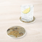 Mars naar je eigen Drum Vintage Poster Onderzetter (Zijkant)