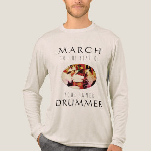 "Mars naar je innerlijke drummer" Red Gold Inspira Tri-Blend Shirt
