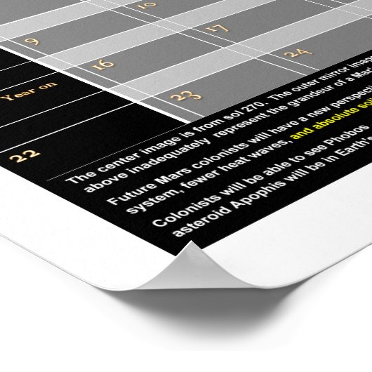 Mars-nachts op beeldscherm poster (Hoek)