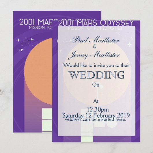 mars odyssey 2001 kaart (Voorkant / Achterkant)