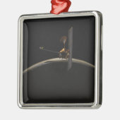 Mars Odyssey ruimteschip boven marszee Metalen Ornament (Links)