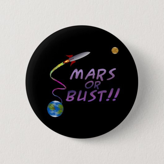 Mars of Bust! Knoop Ronde Button 5,7 Cm (Voorkant)