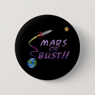 Mars of Bust! Knoop Ronde Button 5,7 Cm