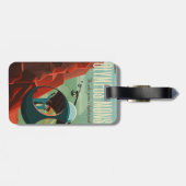 Mars Olympus Mons Hoogste vulkaan zonnestelsel Bagagelabel (Achterkant horizontaal)