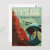 Mars Olympus Mons Hoogste vulkaan zonnestelsel Briefkaart (Voorkant / Achterkant)