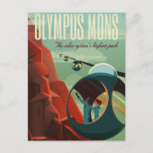 Mars Olympus Mons Hoogste vulkaan zonnestelsel Briefkaart (Voorkant)
