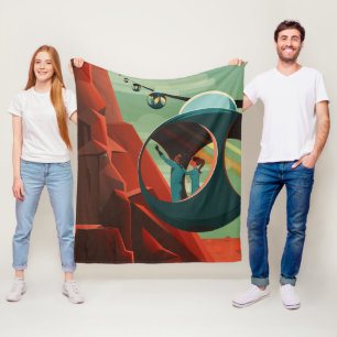 Mars Olympus Mons Hoogste vulkaan zonnestelsel Fleece Deken