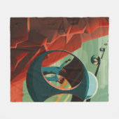Mars Olympus Mons Hoogste vulkaan zonnestelsel Fleece Deken (Voorkant (Horizontaal))