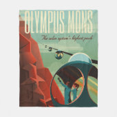 Mars Olympus Mons Hoogste vulkaan zonnestelsel Fleece Deken (Voorkant)